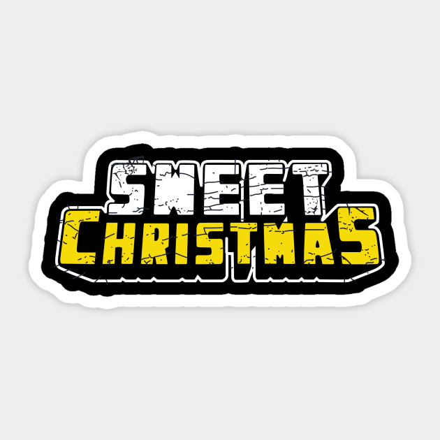 Sweet Christmas-Block Sticker by BlackActionTeesOnDemand